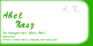 abel nasz business card