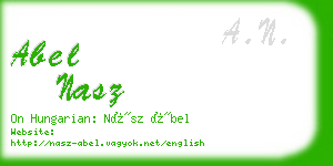 abel nasz business card